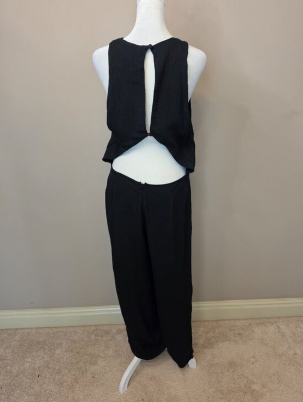 Reformation Lucia Sleeveless Open Back Jumpsuit Size 12 NWOT